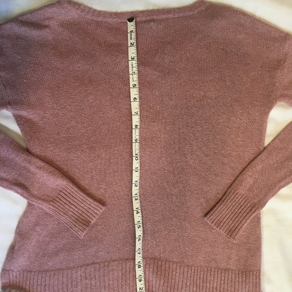 American Eagle Outfitters Long Sleeve Knit Pullover Lightweight Sweater Pink XS - Picture 14 of 14
